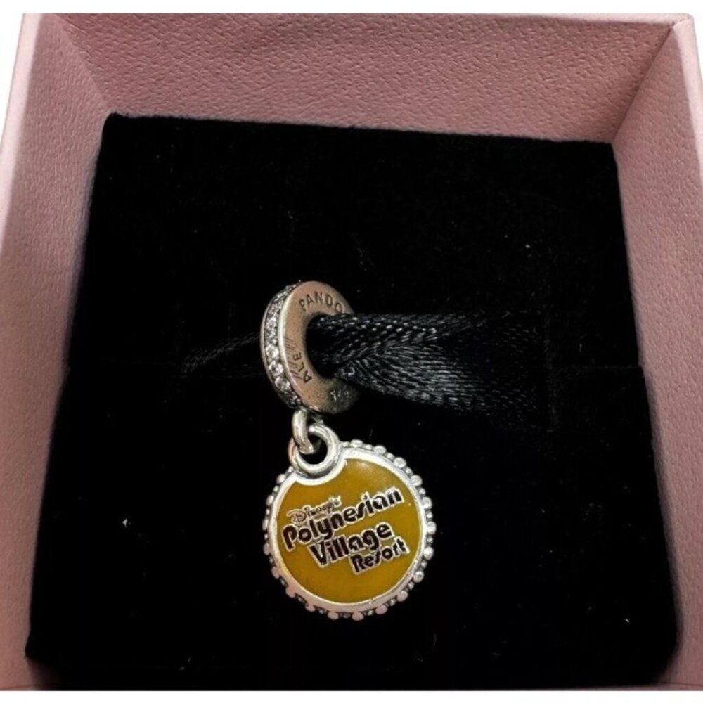 Disney Parks 2025 Polynesian Resort Pandora Charm Double Sided Dangle Tiki NEW